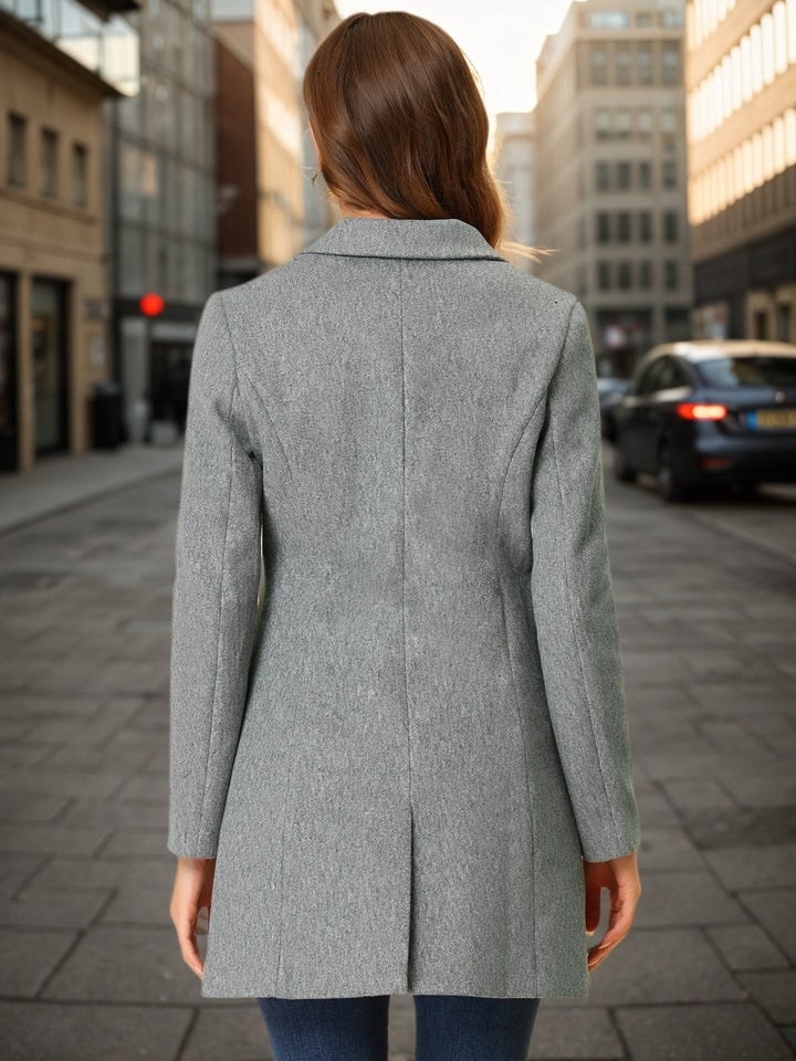 Women's Button Single Breasted Pea Coat | Winter