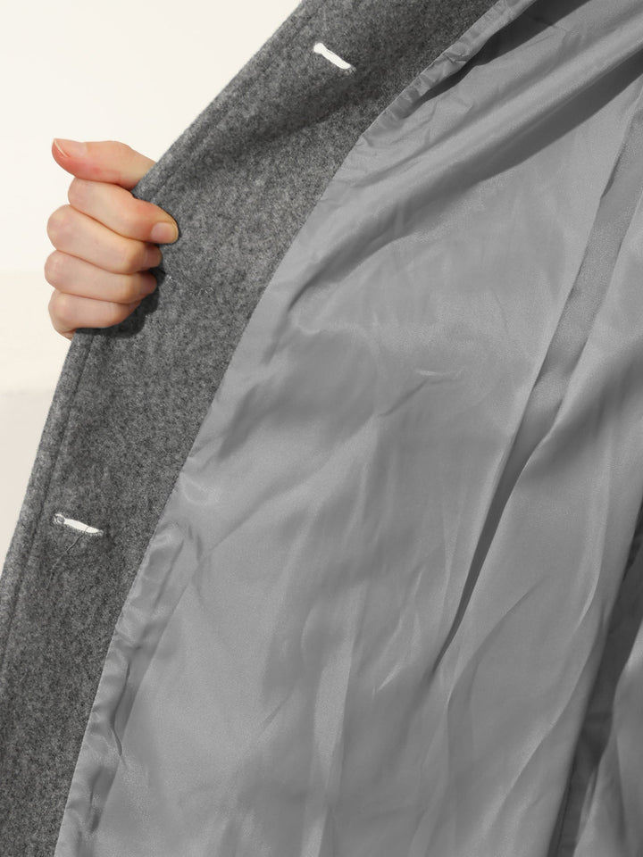 Women's Winter Single Breasted Pea Coat | Long
