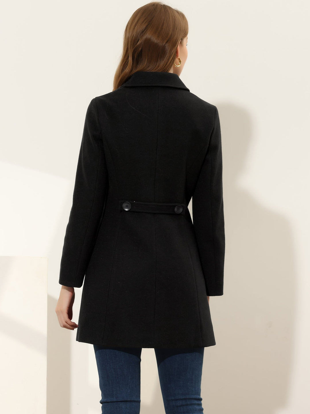 Women's Winter Single Breasted Pea Coat | Long