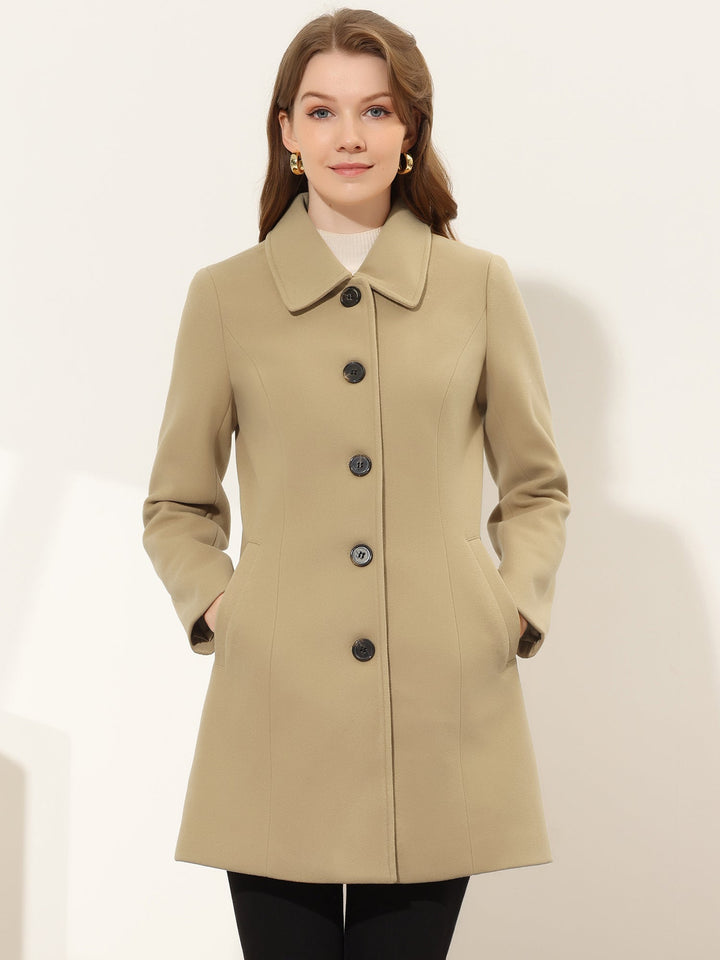 Women's Winter Single Breasted Pea Coat | Long