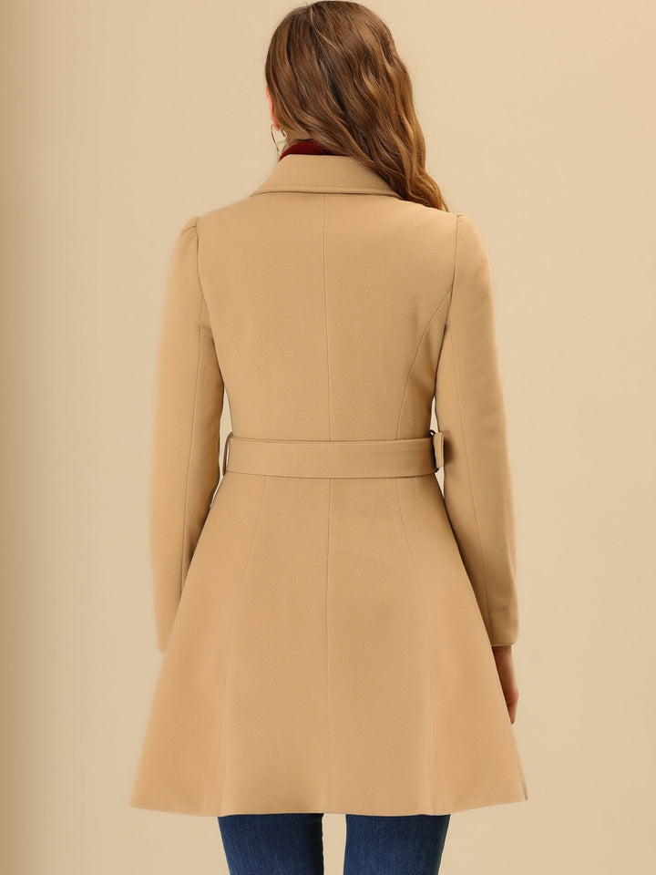 Women's Belted Double Breasted Winter Coat | Long