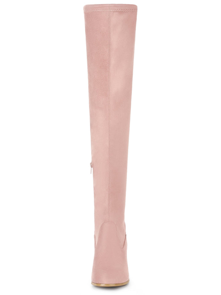Women's Heel Zip Over the Knee Boots | Chunky