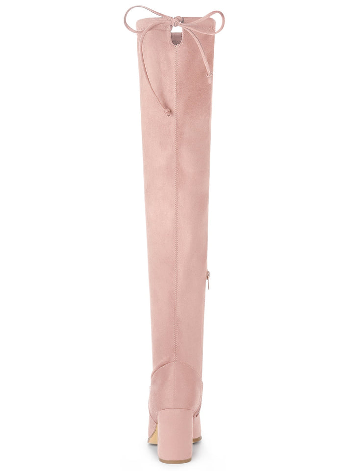 Women's Heel Zip Over the Knee Boots | Chunky