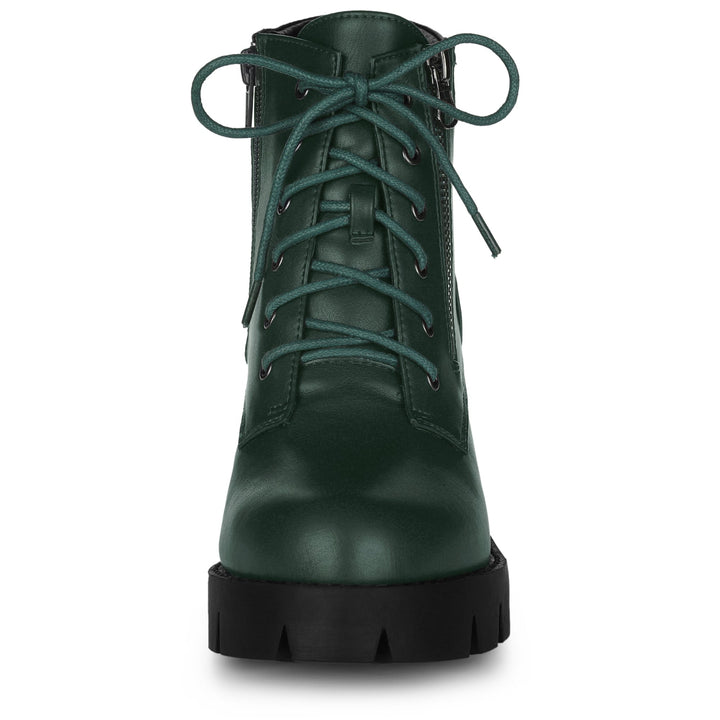 Women's Lace Up Combat Chunky Ankle Boots | Platform
