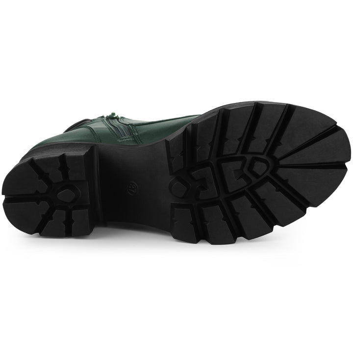 Women's Lace Up Combat Chunky Ankle Boots | Platform