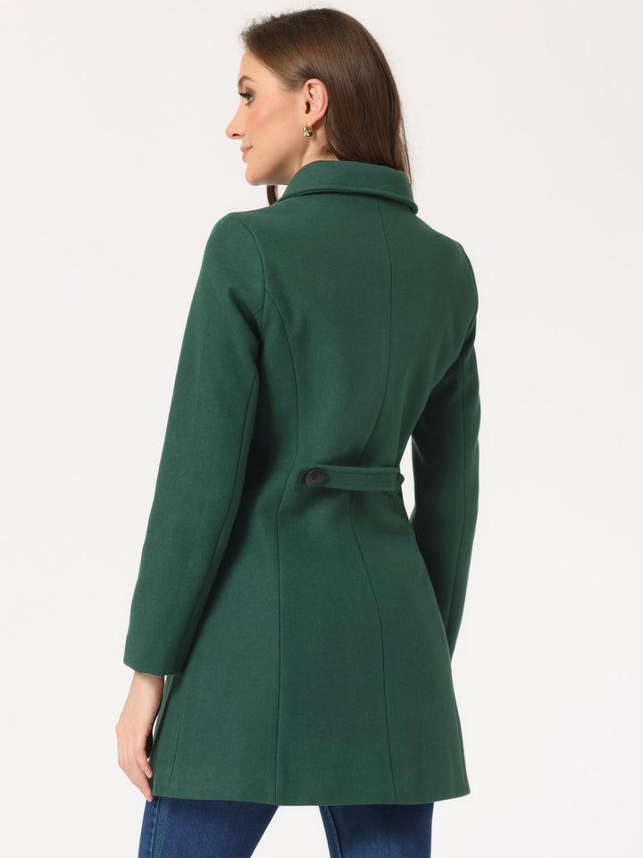 Women's Winter Single Breasted Pea Coat | Long