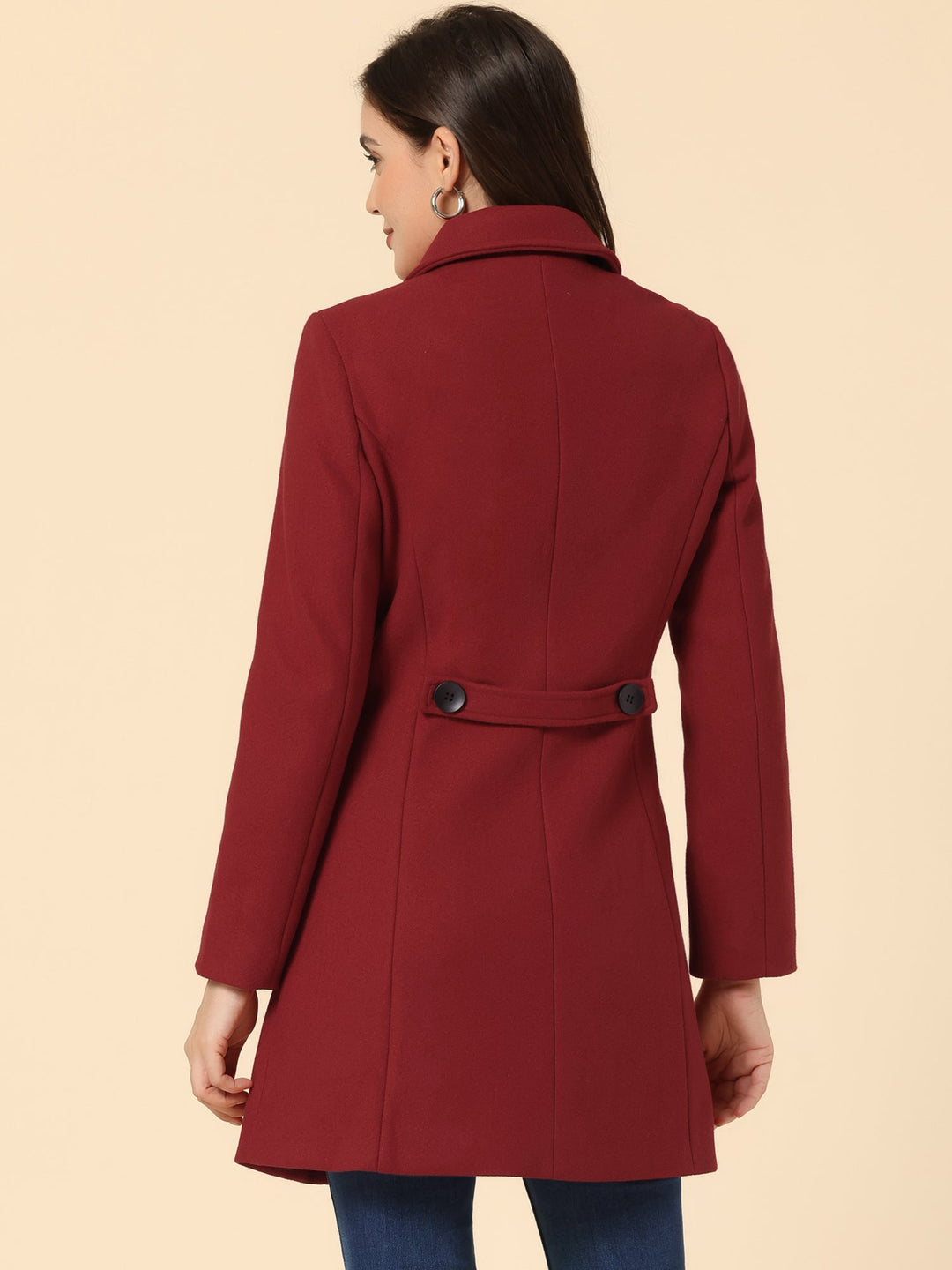 Women's Winter Single Breasted Pea Coat | Long
