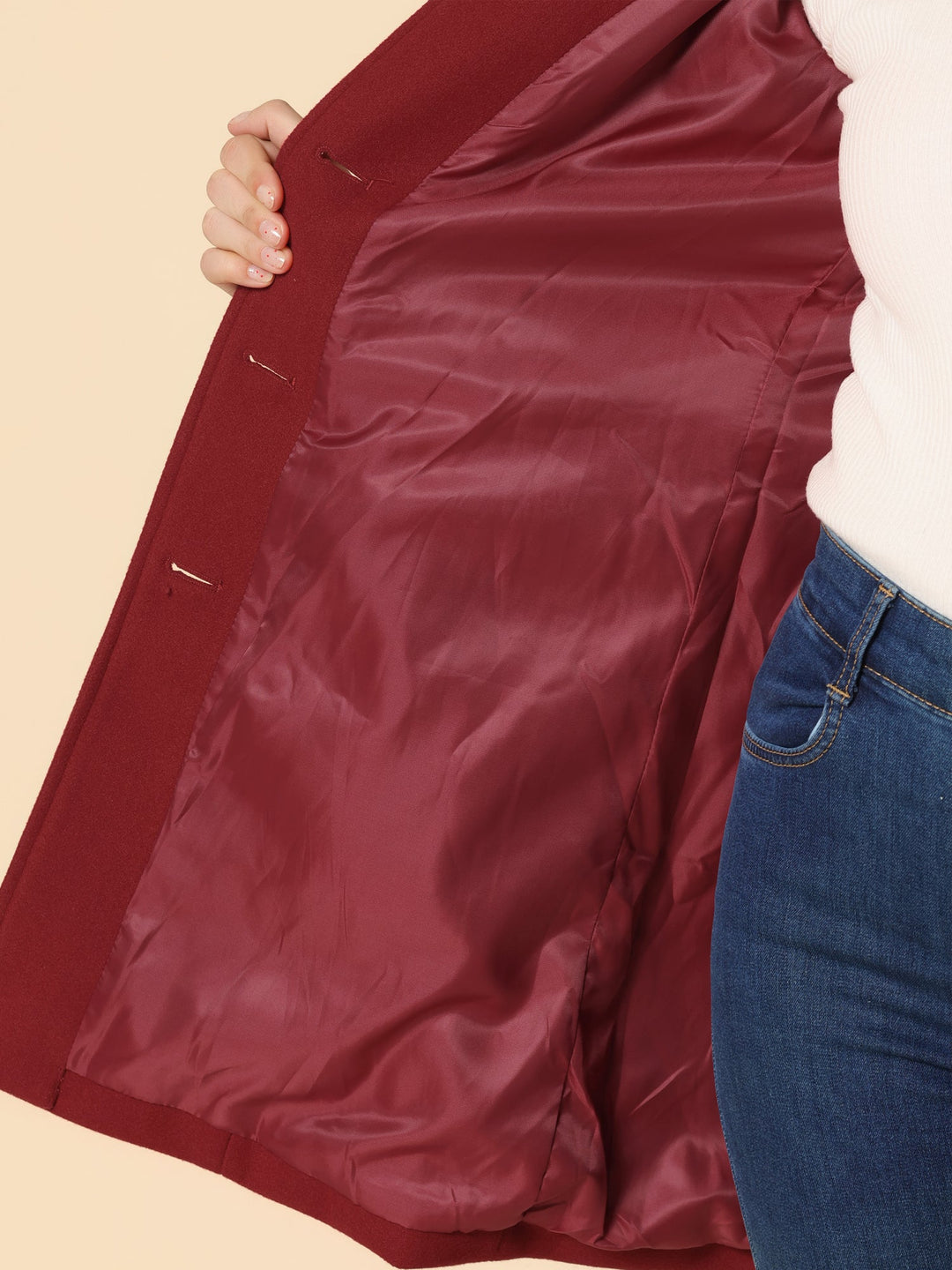Women's Winter Single Breasted Pea Coat | Long