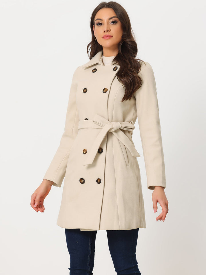Women's Double Breasted Long Trench Coat | Winter