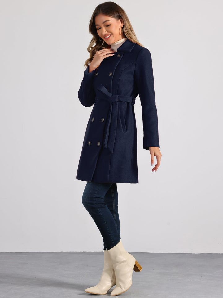 Women's Double Breasted Long Trench Coat | Winter