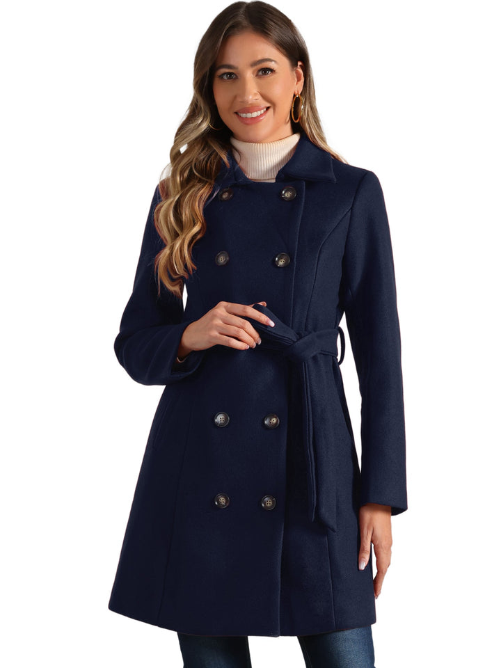 Women's Double Breasted Long Trench Coat | Winter