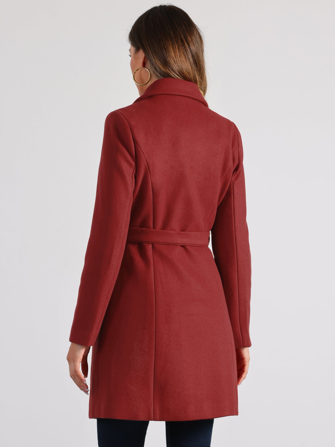 Women's Double Breasted Long Trench Coat | Winter