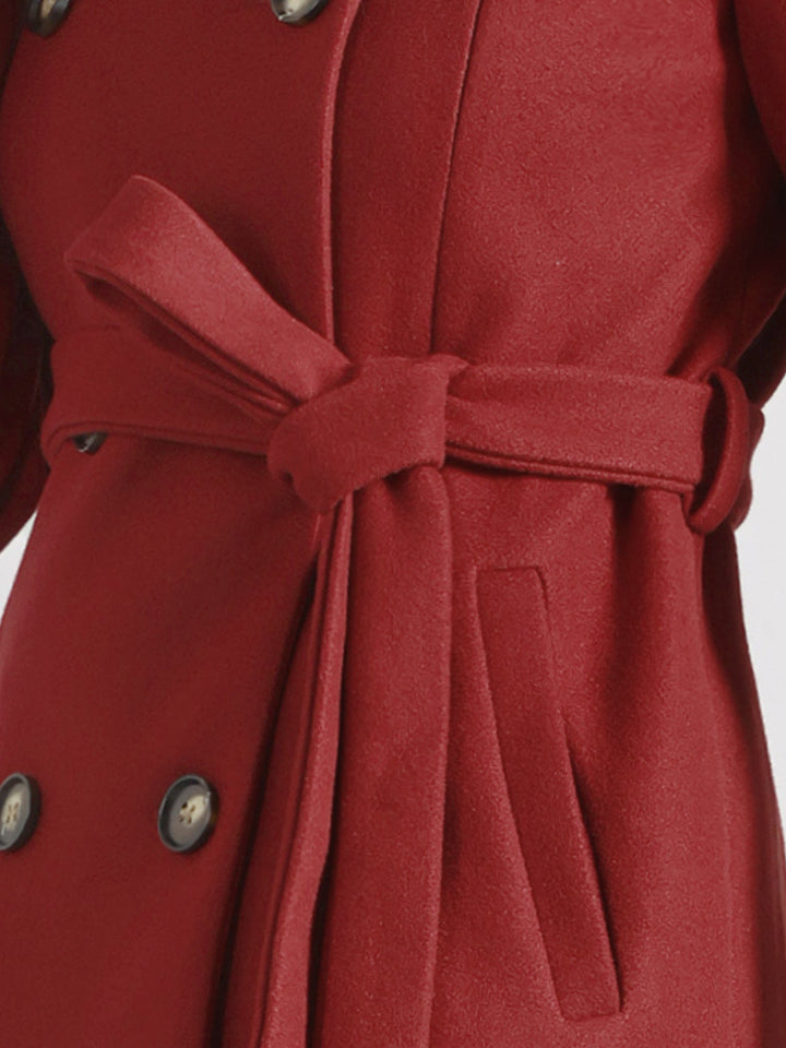 Women's Double Breasted Long Trench Coat | Winter
