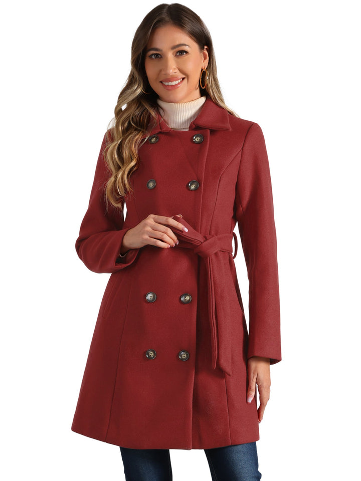 Women's Double Breasted Long Trench Coat | Winter