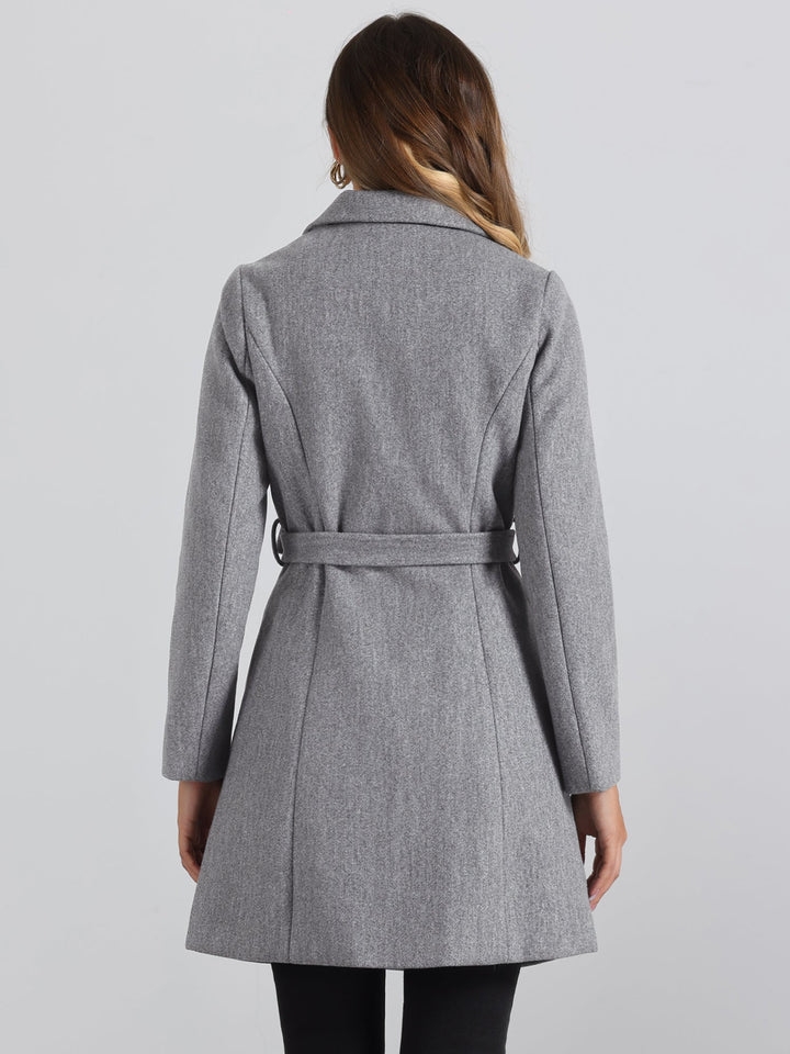 Women's Double Breasted Long Trench Coat | Winter