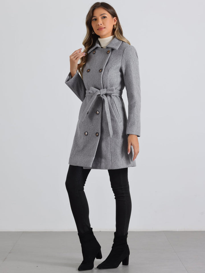 Women's Double Breasted Long Trench Coat | Winter