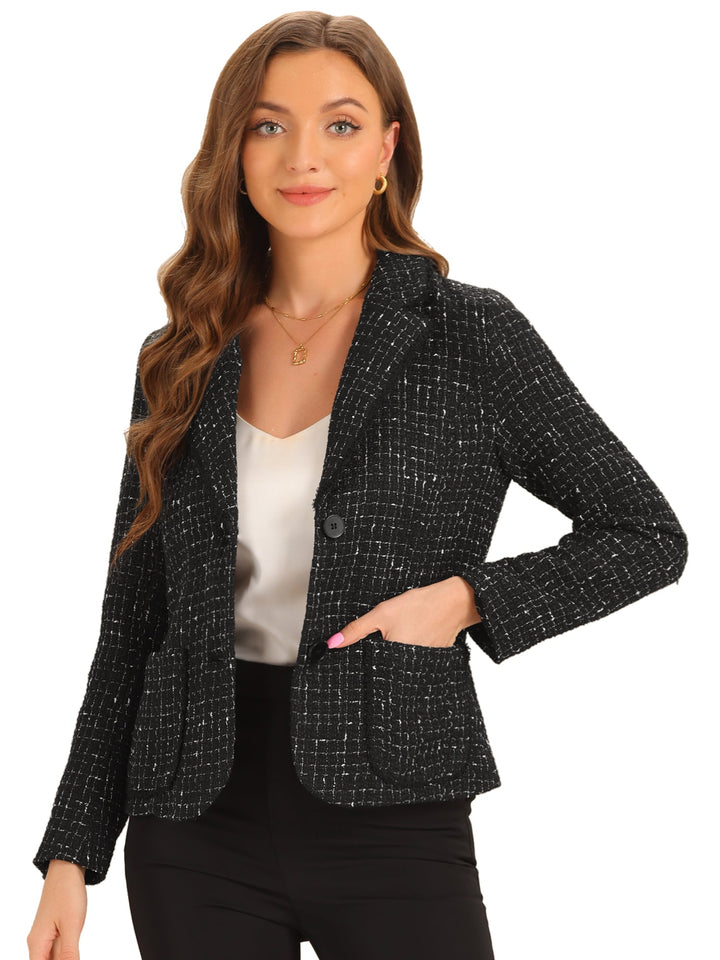 Women's Textured Long Sleeve Knitted Blazer | Tailored