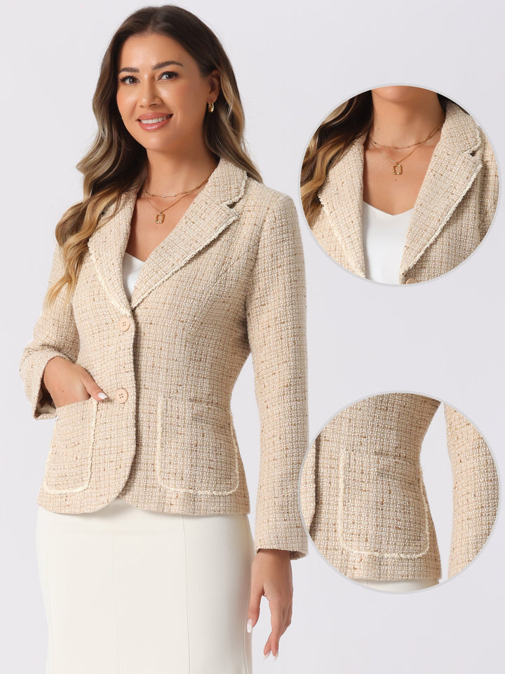 Women's Textured Long Sleeve Knitted Blazer | Tailored