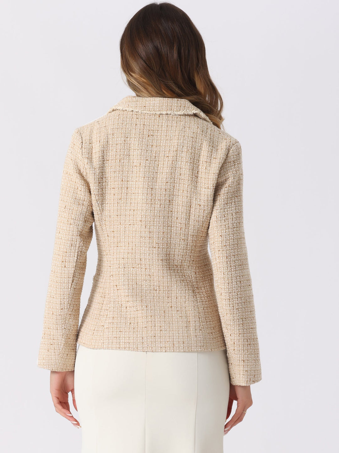 Women's Textured Long Sleeve Knitted Blazer | Tailored