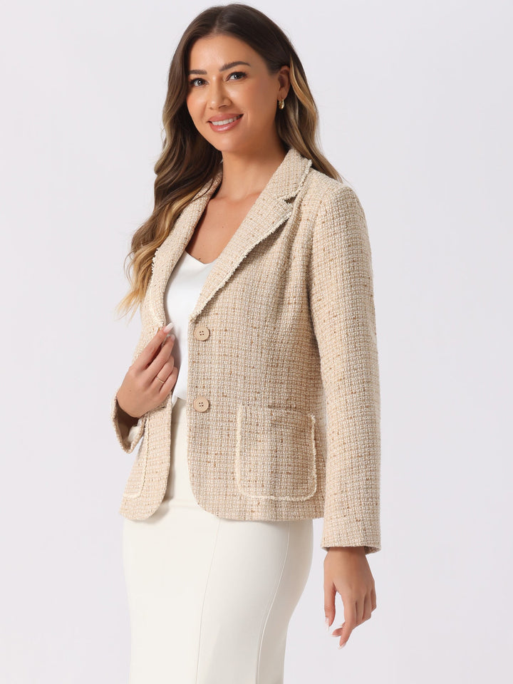 Women's Textured Long Sleeve Knitted Blazer | Tailored