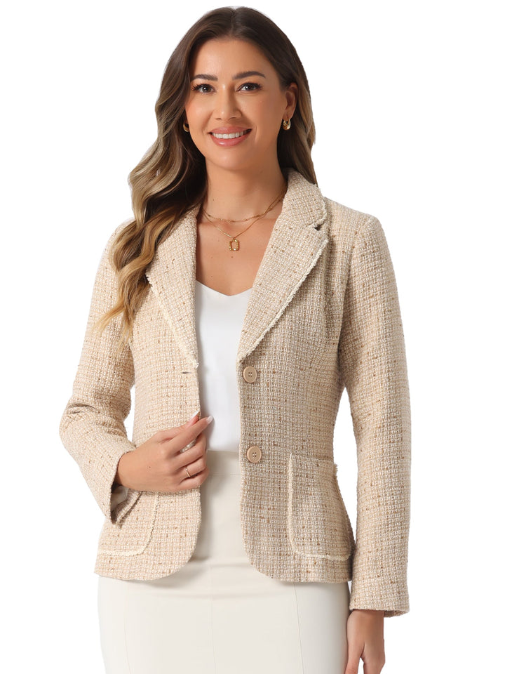 Women's Textured Long Sleeve Knitted Blazer | Tailored