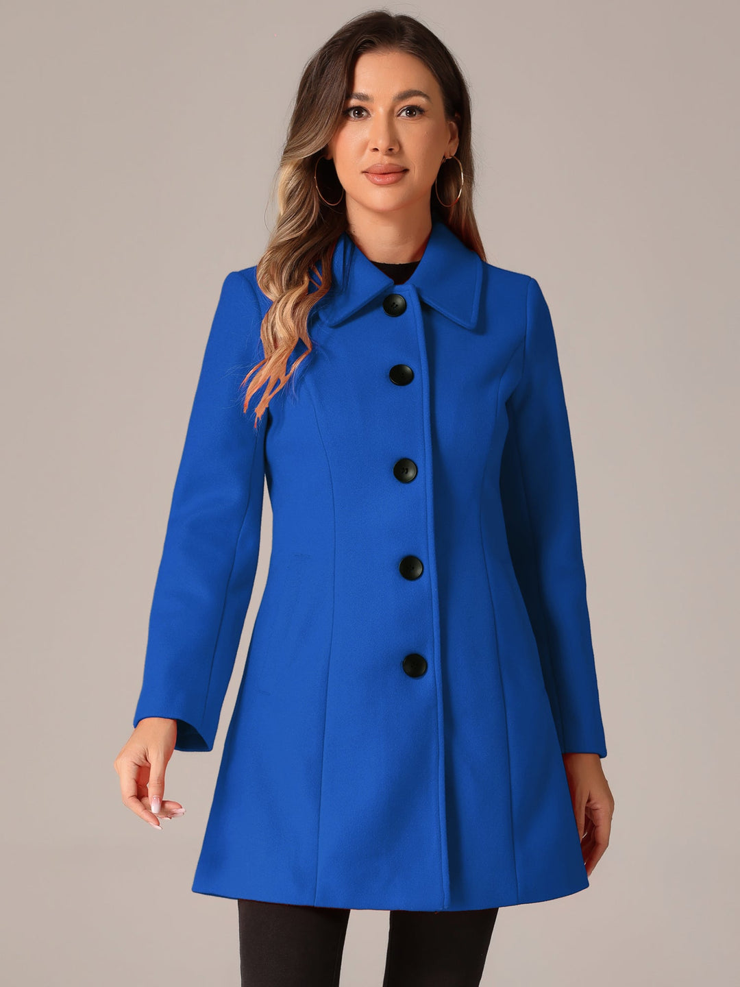 Women's Winter Single Breasted Pea Coat | Long
