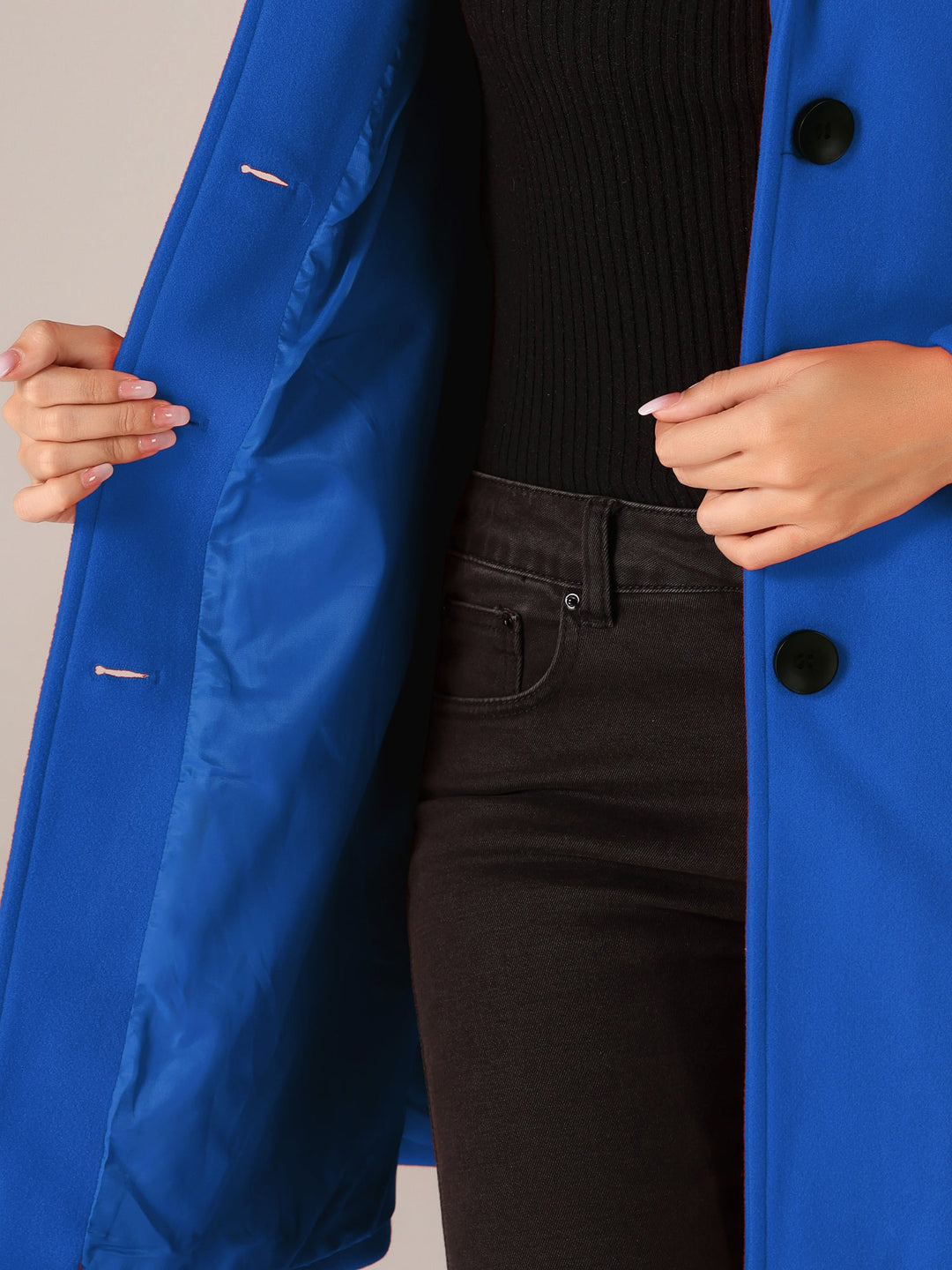 Women's Winter Single Breasted Pea Coat | Long