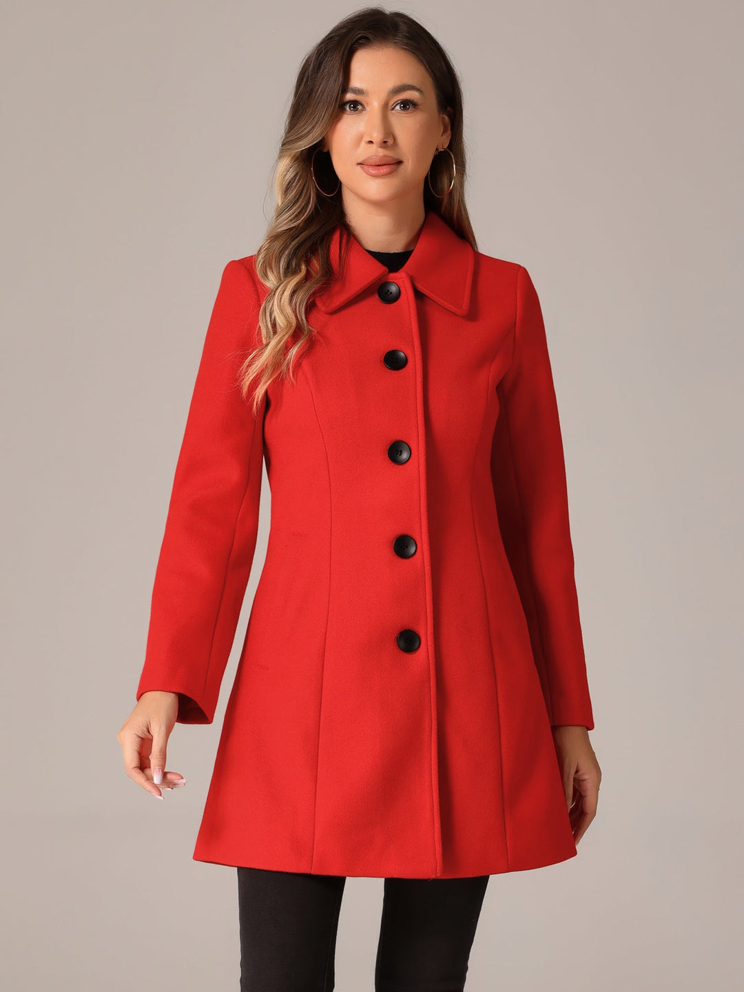 Women's Winter Single Breasted Pea Coat | Long