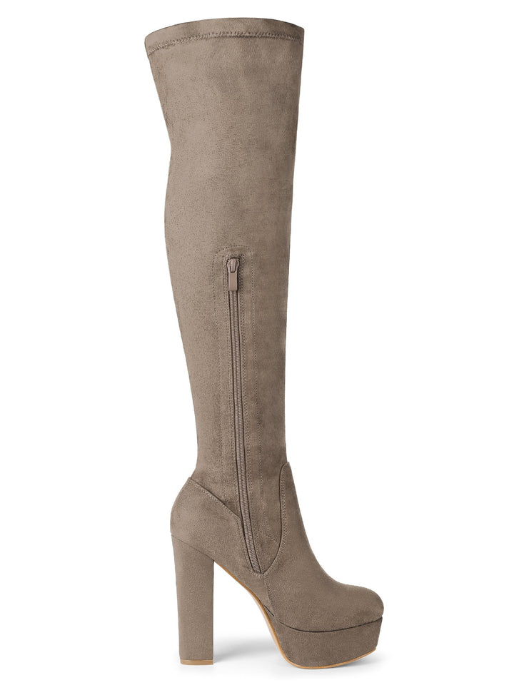 Women's Platform Over The Knee Boots | Heel