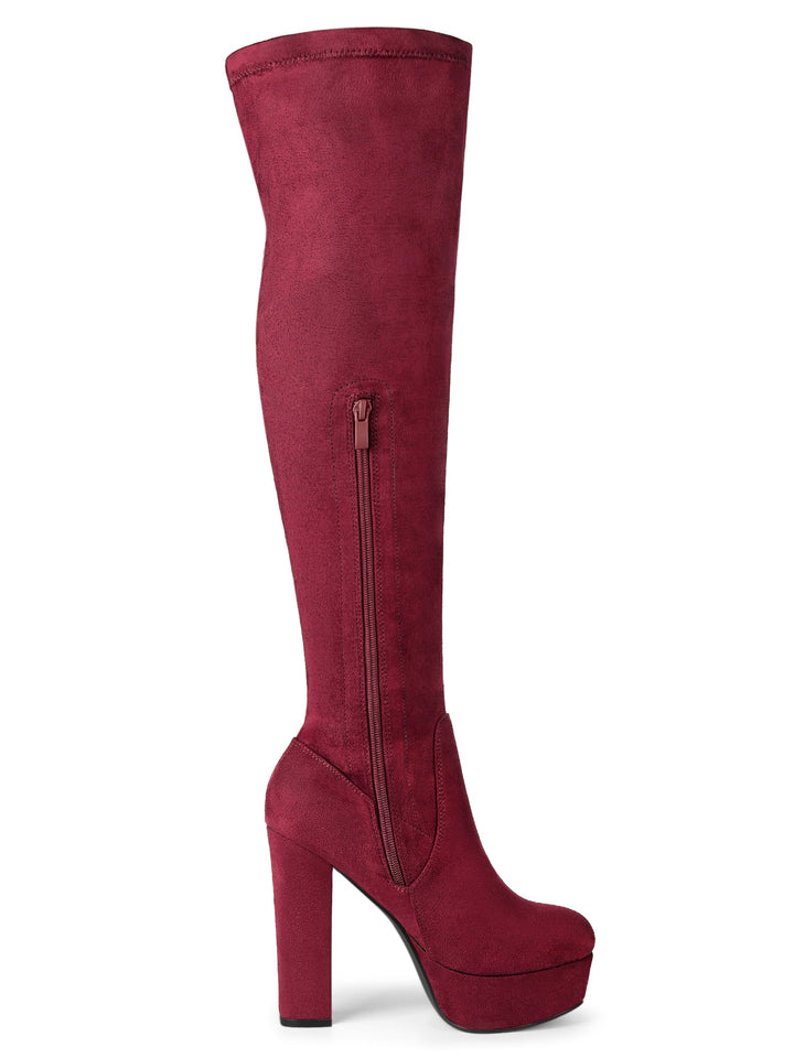 Women's Platform Over The Knee Boots | Heel