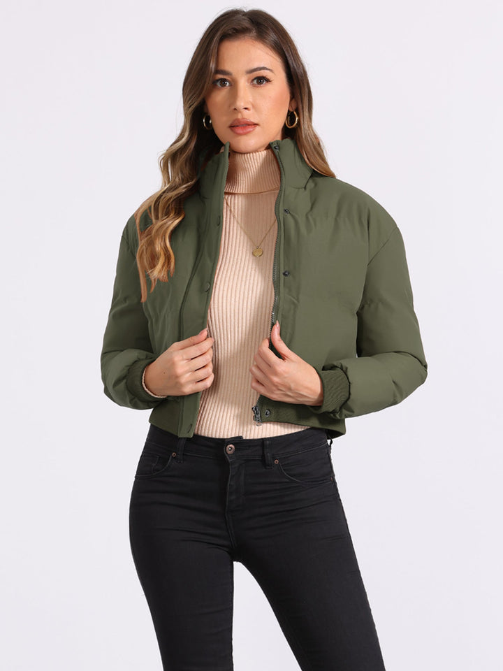 Women's Cropped Bomber Jacket | Winter