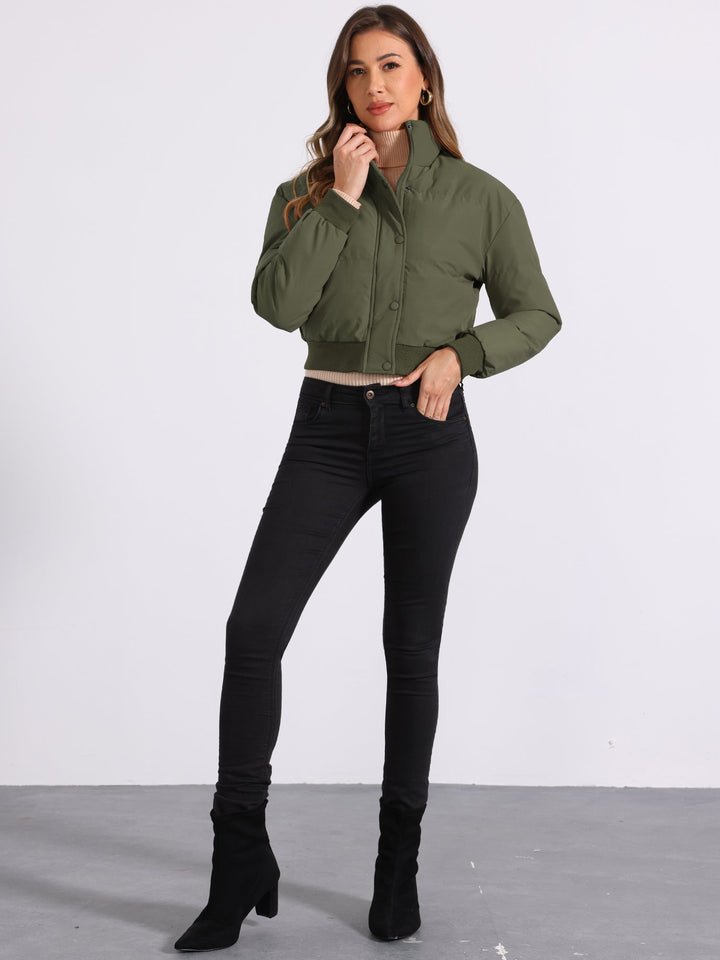 Women's Cropped Bomber Jacket | Winter