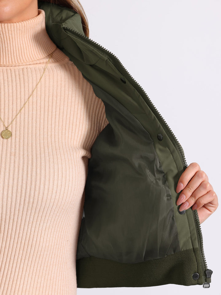 Women's Cropped Bomber Jacket | Winter