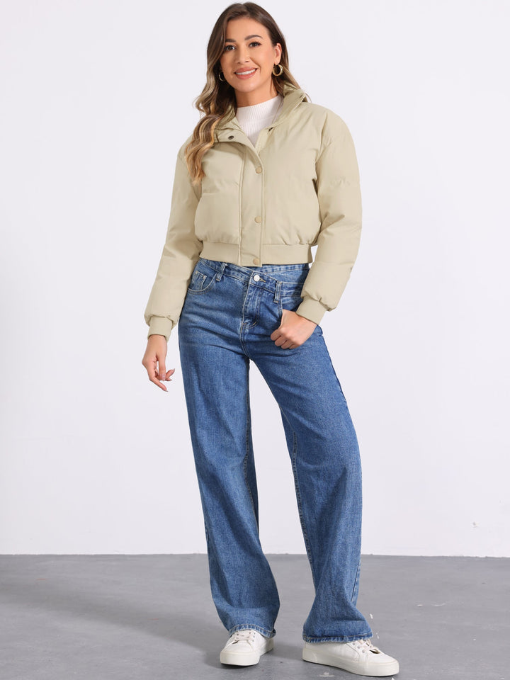 Women's Cropped Bomber Jacket | Winter