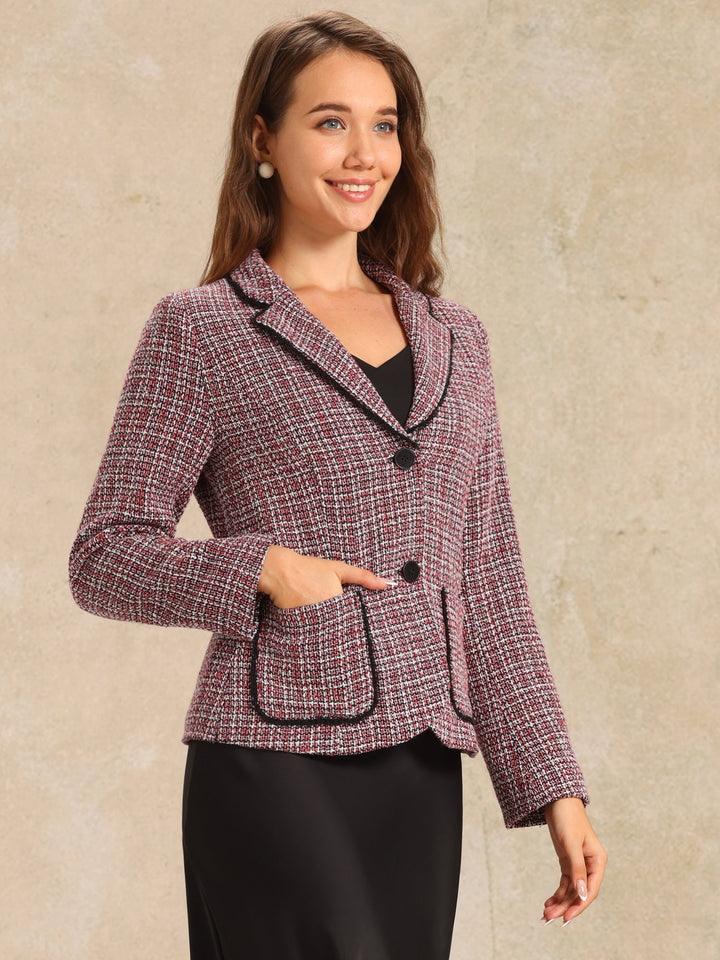 Women's Textured Long Sleeve Knitted Blazer | Tailored
