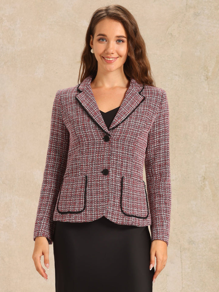 Women's Textured Long Sleeve Knitted Blazer | Tailored