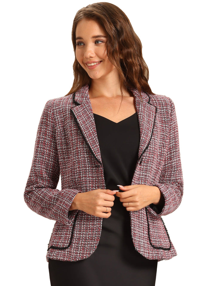 Women's Textured Long Sleeve Knitted Blazer | Tailored
