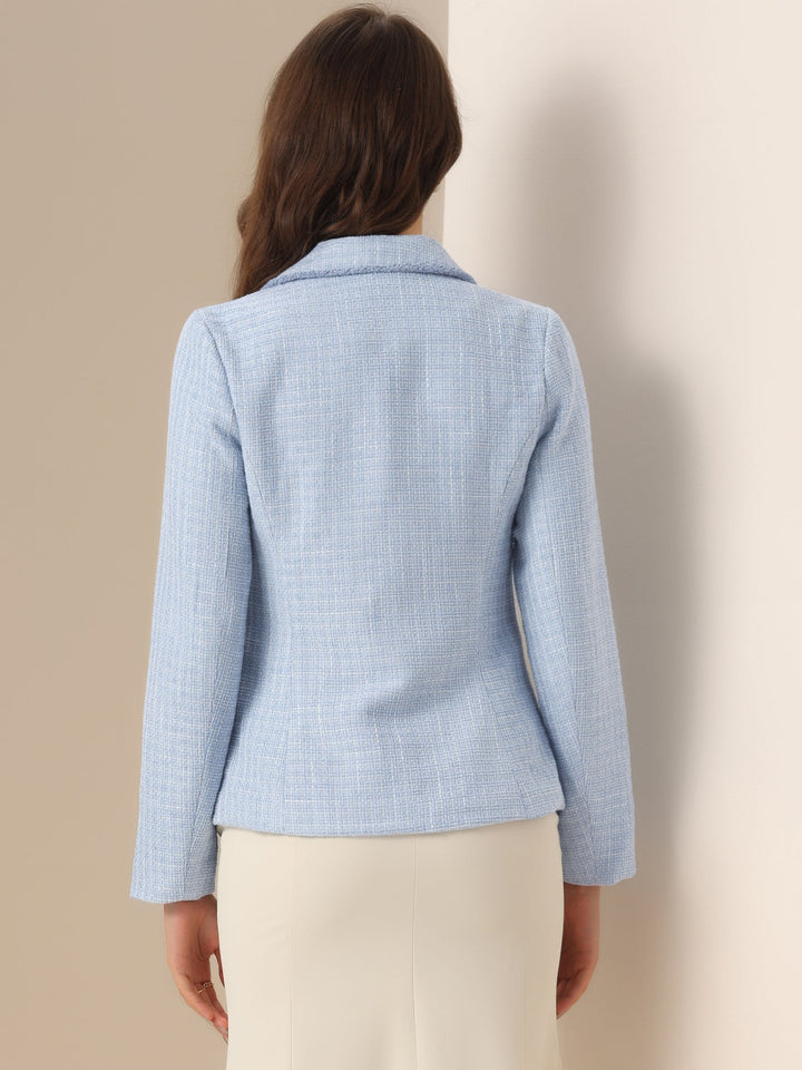 Women's Textured Long Sleeve Knitted Blazer | Tailored