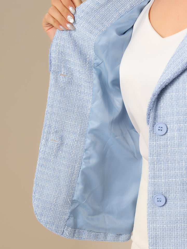 Women's Textured Long Sleeve Knitted Blazer | Tailored
