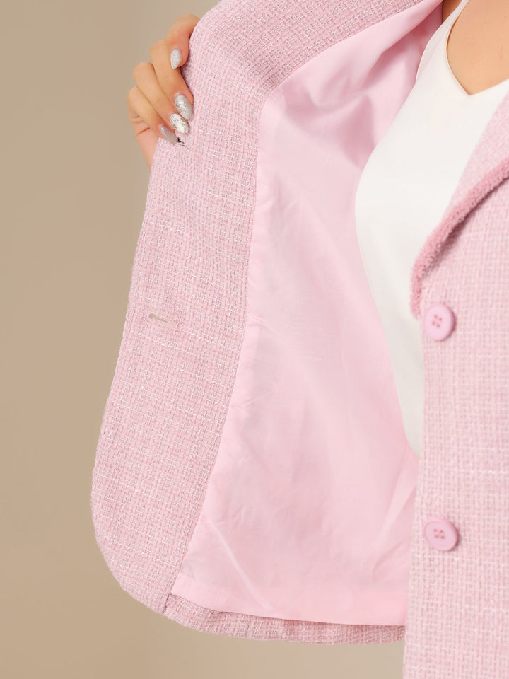 Women's Textured Long Sleeve Knitted Blazer | Tailored