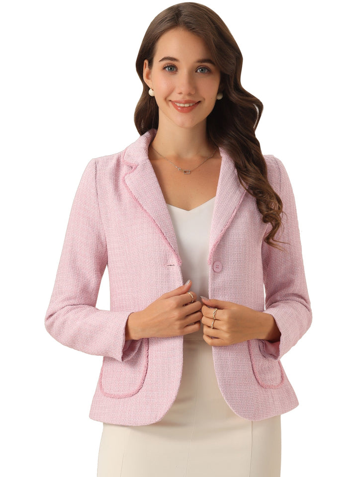 Women's Textured Long Sleeve Knitted Blazer | Tailored