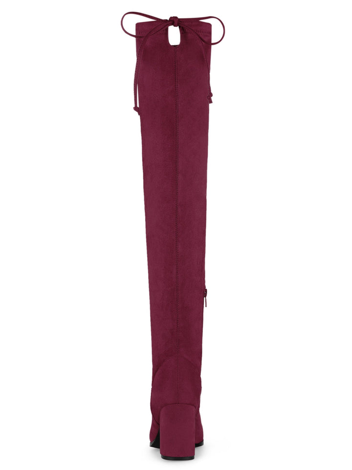 Women's Heel Zip Over the Knee Boots | Chunky