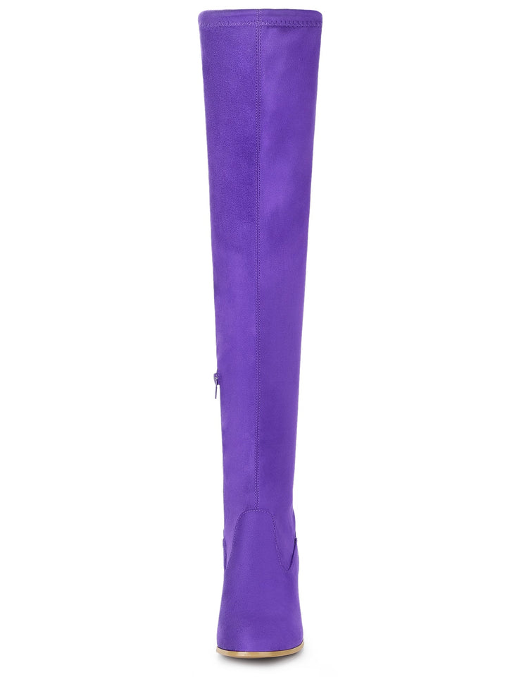 Women's Heel Zip Over the Knee Boots | Chunky