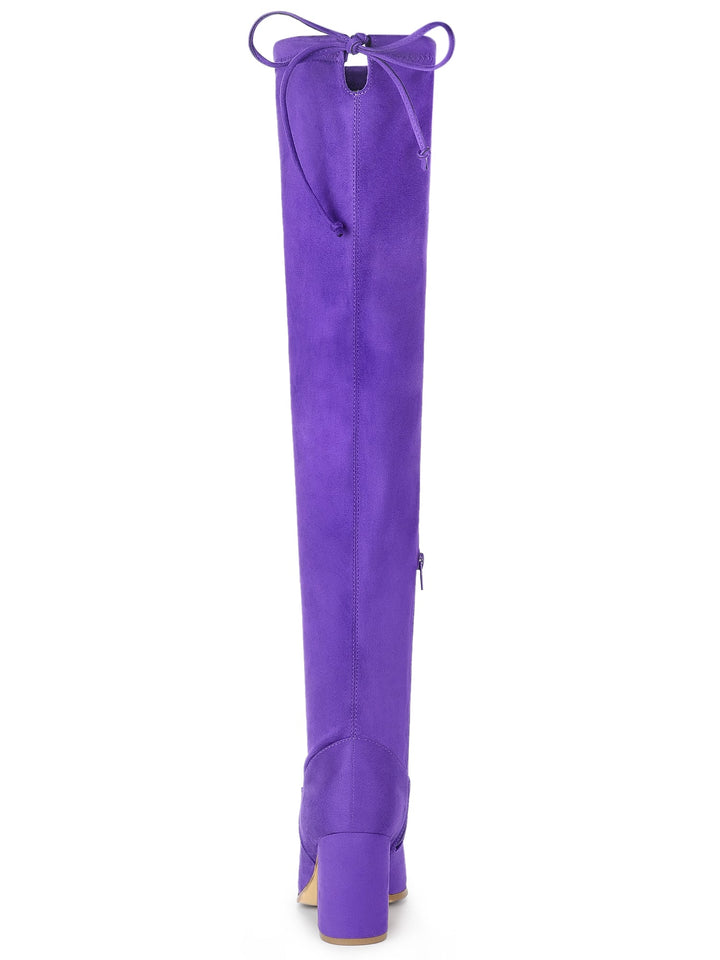 Women's Heel Zip Over the Knee Boots | Chunky