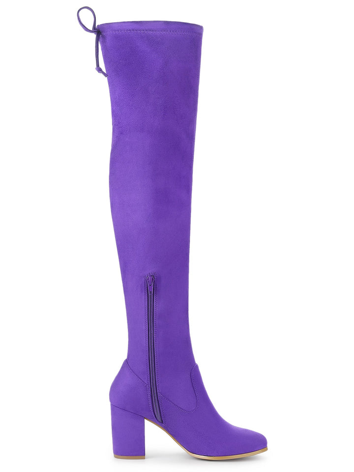 Women's Heel Zip Over the Knee Boots | Chunky