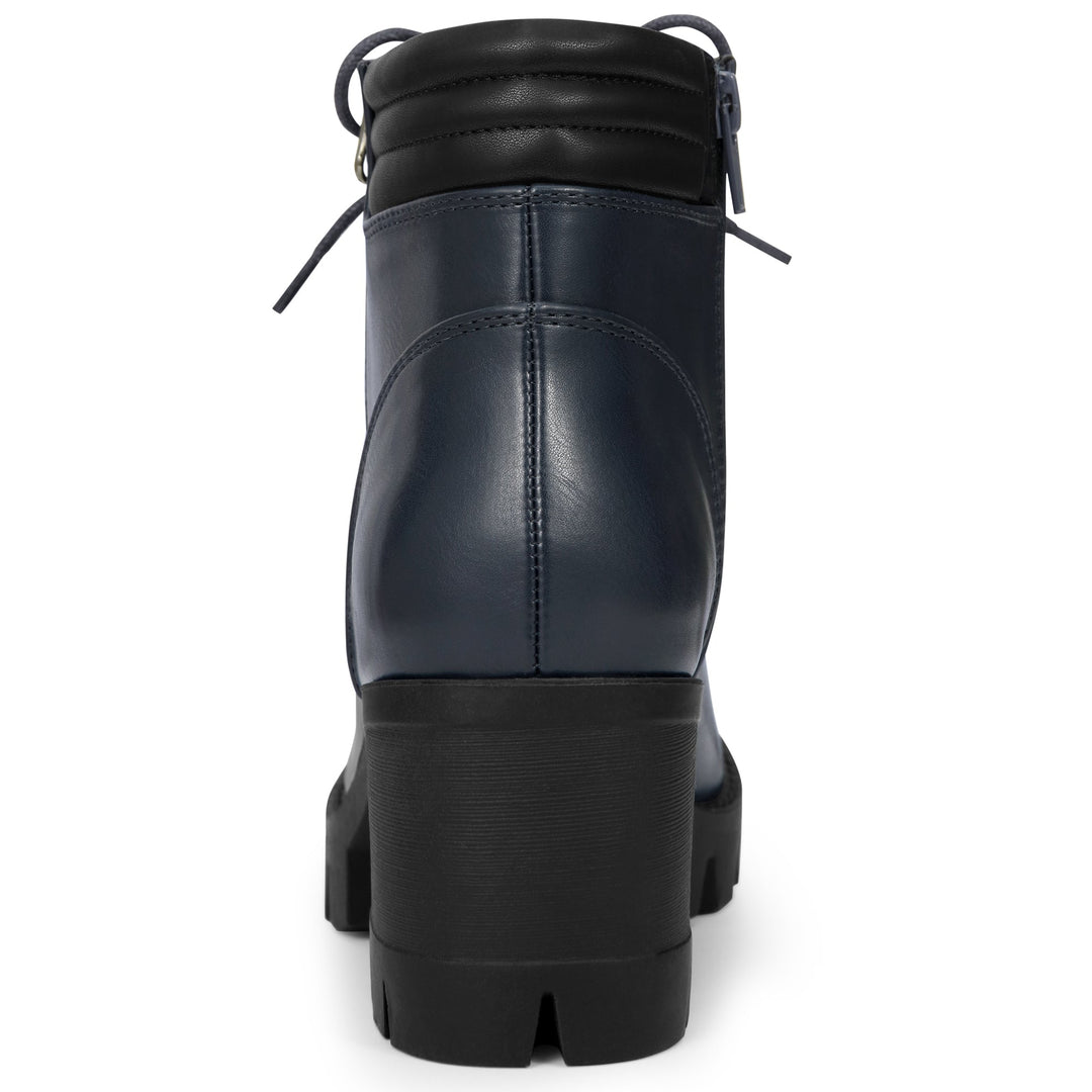 Women's Lace Up Combat Chunky Ankle Boots | Platform