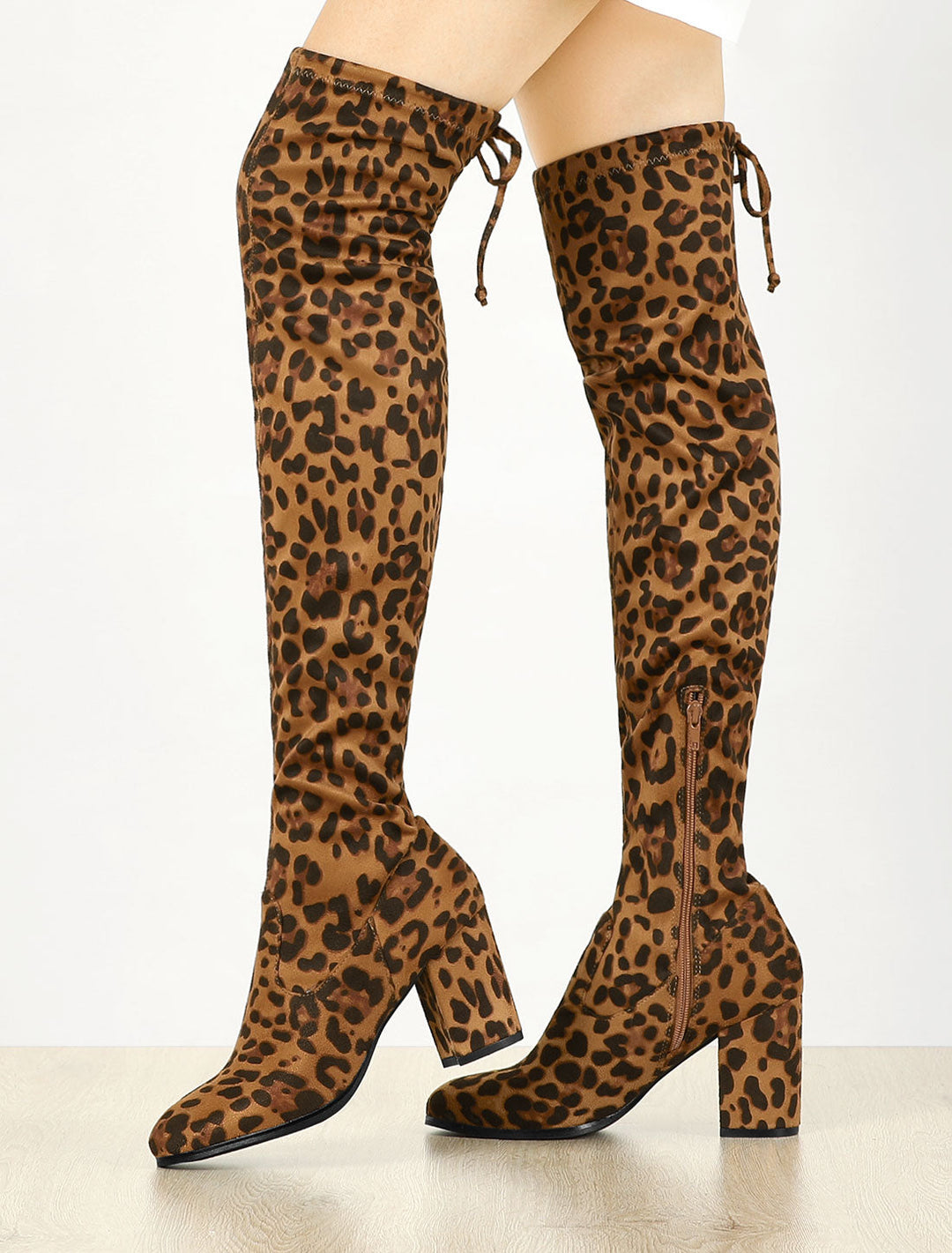 Women's Heel Zip Over the Knee Boots | Chunky