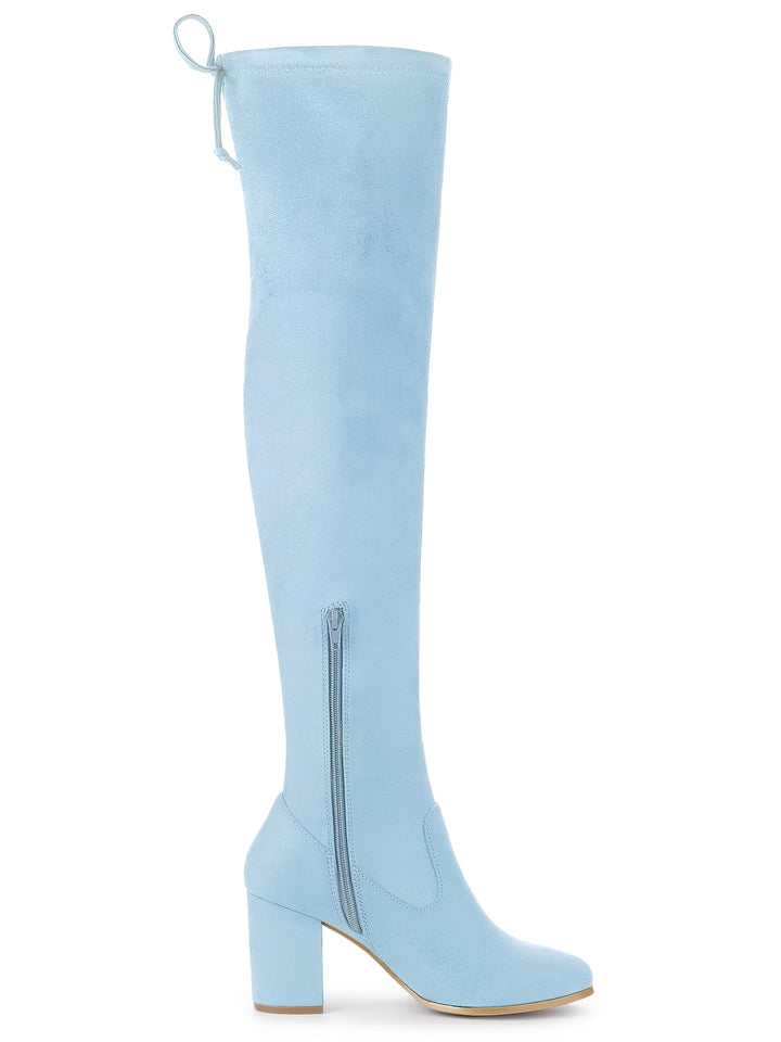 Women's Heel Zip Over the Knee Boots | Chunky