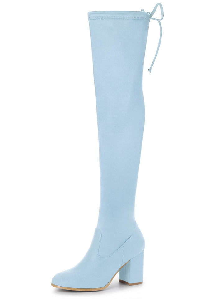 Women's Heel Zip Over the Knee Boots | Chunky