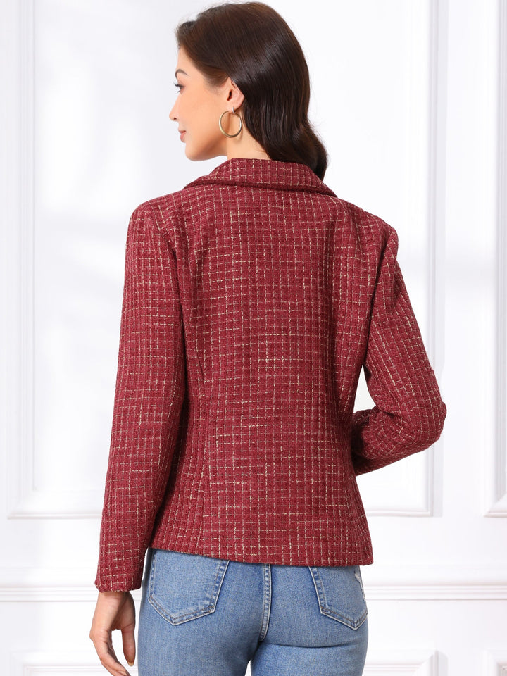 Women's Textured Long Sleeve Knitted Blazer | Tailored